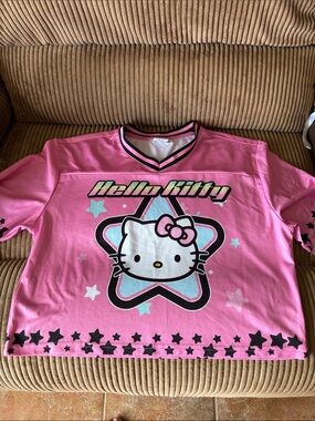 Hello Kitty Pink Star Graphic Short Sleeve Tee